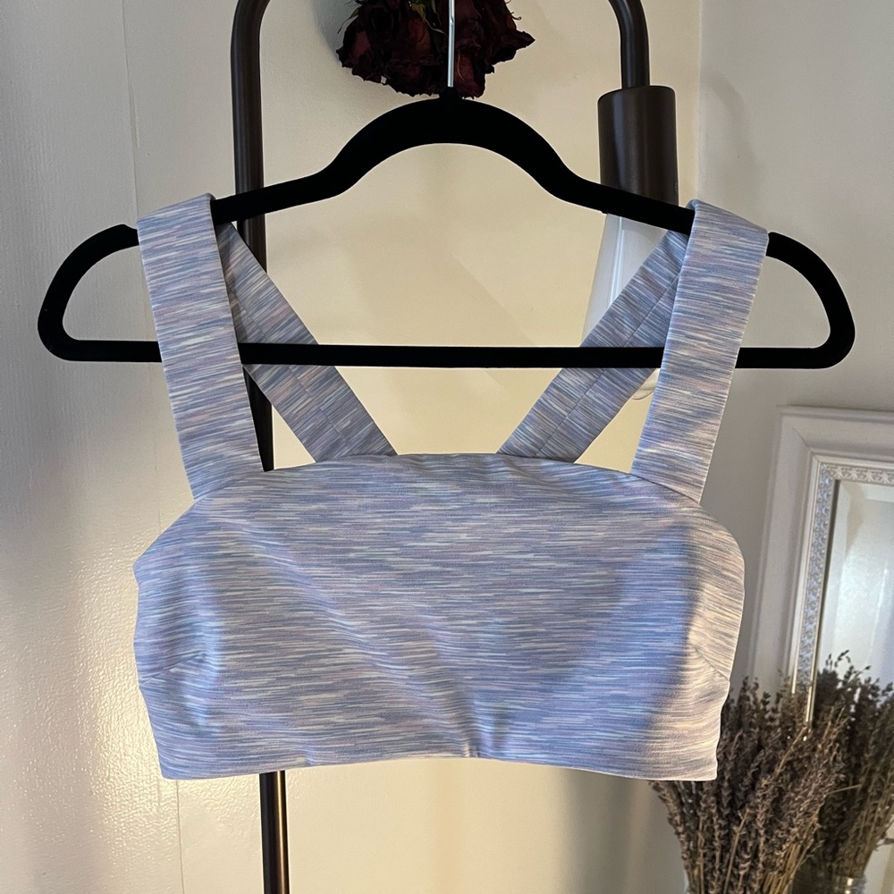 Outdoor Voices FreeForm bandeau sports bra in Super Bloom